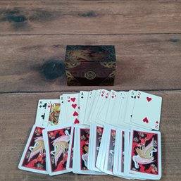 Playing Cards With Wooden Chinese Decorated Box