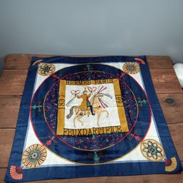 Silk Scarf Marked Hermes Paris Feuxdartifice