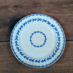 Old Arabia Of Finland Plate White Blue Border Dinner Plate Ceramic