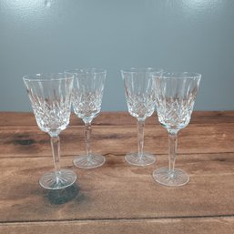 SET Of 4 Waterford Crystal Lismore Claret Wine Goblets Glasses Stem