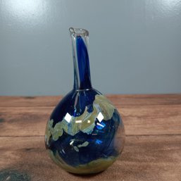 Multi Colored Hand Blown Art Glass Case 8' Tall