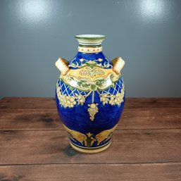 The Deruta Style Hand-painted Italian Ceramic  Canister Urn 19'