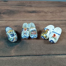 3 Pairs Miniature Vintage Dutch Holland Shoes Clogs