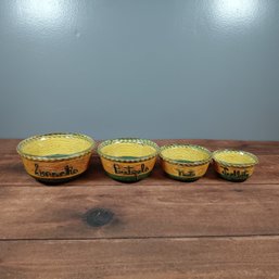 Vintage MCM Raffia Twine Wrapped Glass Snack Bowls