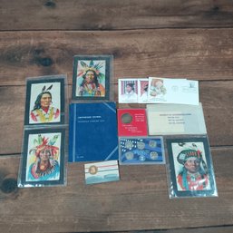 Native American Portraits And Coin Grouping
