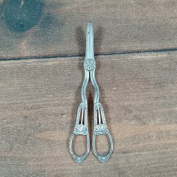 Victorian Silver Tone Grape Scissors
