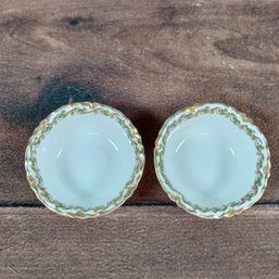 Set Of 2 Haviland Limoges Schleiger 98 CLOVER LEAF Pattern Berry Bowls 5'