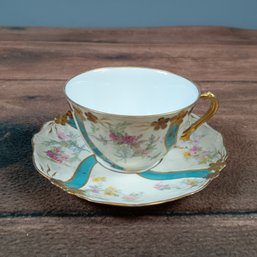 Limoges L.B.H France Teacup And Saucer