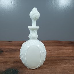 Fostoria Jenny Lind Milk Glass Decanter