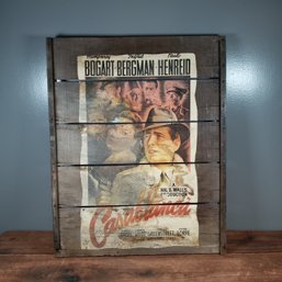 Casablanca Movie Poster On Repurposed Wooden Pallet