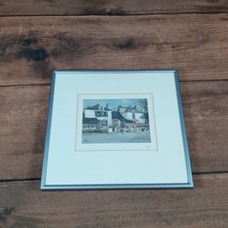 Framed Print Of French Street Scene By Georges Damin