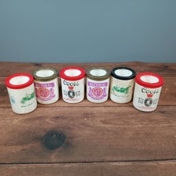Set Of 6 Vintage Beer Koozies With Advertising