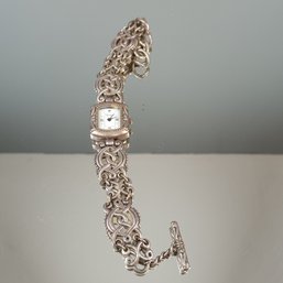Brighton Rosarita Silver-plated Bracelet Watch With A Toggle Closure