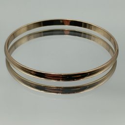 Polished Gold-Tone Bangle Bracelet