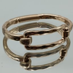 Vintage Hand-Hammered Mixed Metal Bangle