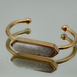 Kinsley Armelle Druzy Gold-Tone Cuff Bracelet