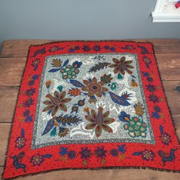 Christian Dior Silk Floral Print Scarf.  33'x 33'