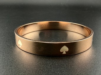 Kate Spade New York Rose Gold-Tone Enamel Spade Bangle Bracelet