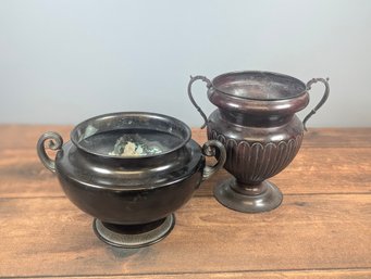 Pair Of 2 Metal Planters