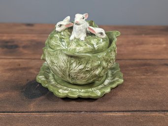 Holland Cabbage Mold With Rabbits  And Plate