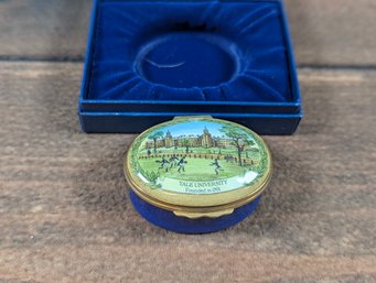 Halcyon Days Enamels - Yale University Hinged Trinket Box