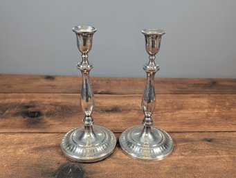 2 - 12' Silver Plate Candle Sticks