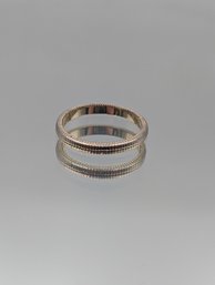 Vintage Gold Tone Milgrain Wedding Band  Size 7.5
