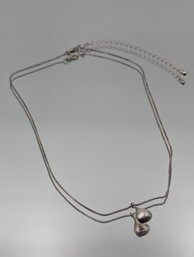 Vintage Sterling Silver Waterdrop Pendant Necklace