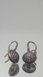 Pandora Sterling Silver Pave Drop Earrings  S925 ALE