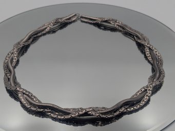 Vintage Christian Dior Multi-Strand Silver-Tone Statement Necklace