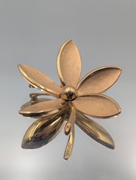 Trifari Gold-Tone Flower Brooch Pin