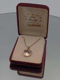 14K GF Marathon Round Pendant Necklace With Box
