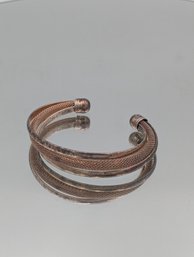 Sterling Silver 925 Multi-Strand Mesh Cuff Bracelet - 28.55g