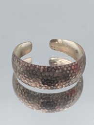 Sterling Silver 925 Hammered Wide Cuff Bracelet - 21.0g