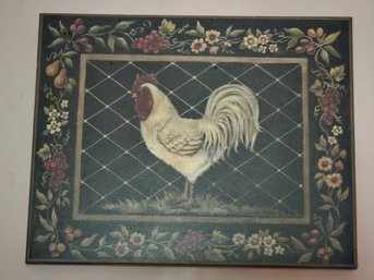 Chicken Lot- Chicken Picture 16' X 20' And Ceramic Chicken Gravy Boat