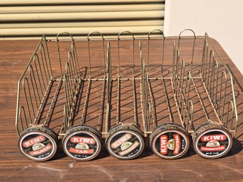 Vintage Kiwi Shoe Polish Tin Store Display Rack