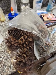 Lot Of Decorative Natural Pinecones
