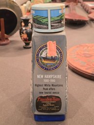 Canadian Rare Whisky Ceramic Decanter New Hampshire 1680-1980 Mt Washington Cog Railway