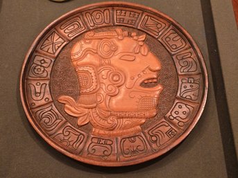 Vintage El Salvador Carved Wood Decorative Wall Plate