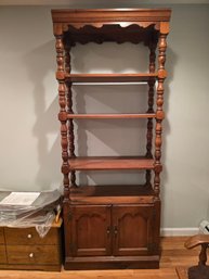 Vintage Pine Etagere Whatnot Shelf 4 Tier