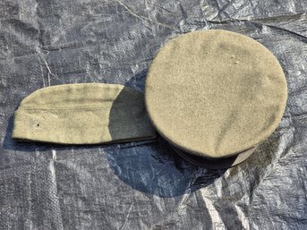 Vintage USMC US Marines Hat Lot Dress Cap EGA Badge Garrison Cap OD Wool 1950s Korean War Era