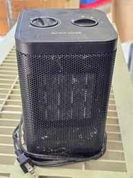 Compact Ceramic Space Heater 2-Speed Black Electric Working Condition As-Is