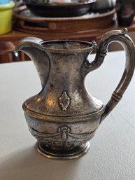 Gorham GMCo Silver Plate Creamer Pitcher Neoclassical Swag Medallion EP Electroplate Victorian Style