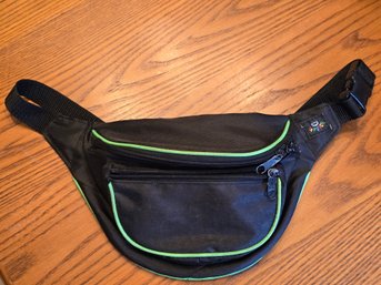 Vintage 1989 LePouch Fanny Pack Black Neon Green New Creative Ent 1989