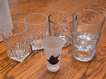 Vintage Princess Cruises Frosted Shot Glass Tumbler Lot 6 Pieces Barware Mixed