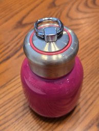 Pink Ceramic Insulated Mini Water Bottle Vacuum Seal Stainless Lid 8oz Compact