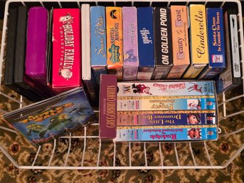 Vintage VHS Lot 20 Tapes Kids Holiday Christmas Family Movies Cinderella Rudolph
