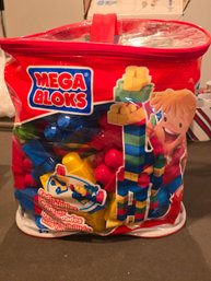 Mega Bloks Building Blocks Lot Zippered Bag Toddler Preschool Construction Toy