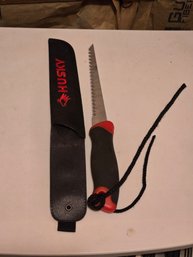 Husky Jab Saw Drywall Saw With Sheath  Bi-Material Handle  Used