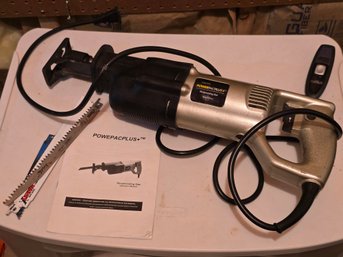 PowerPac Plus Reciprocating Saw JIF-BQX1-26  6.5A 2400 RPM  With Blades & Manual  Used